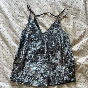 Crushed velvet tank